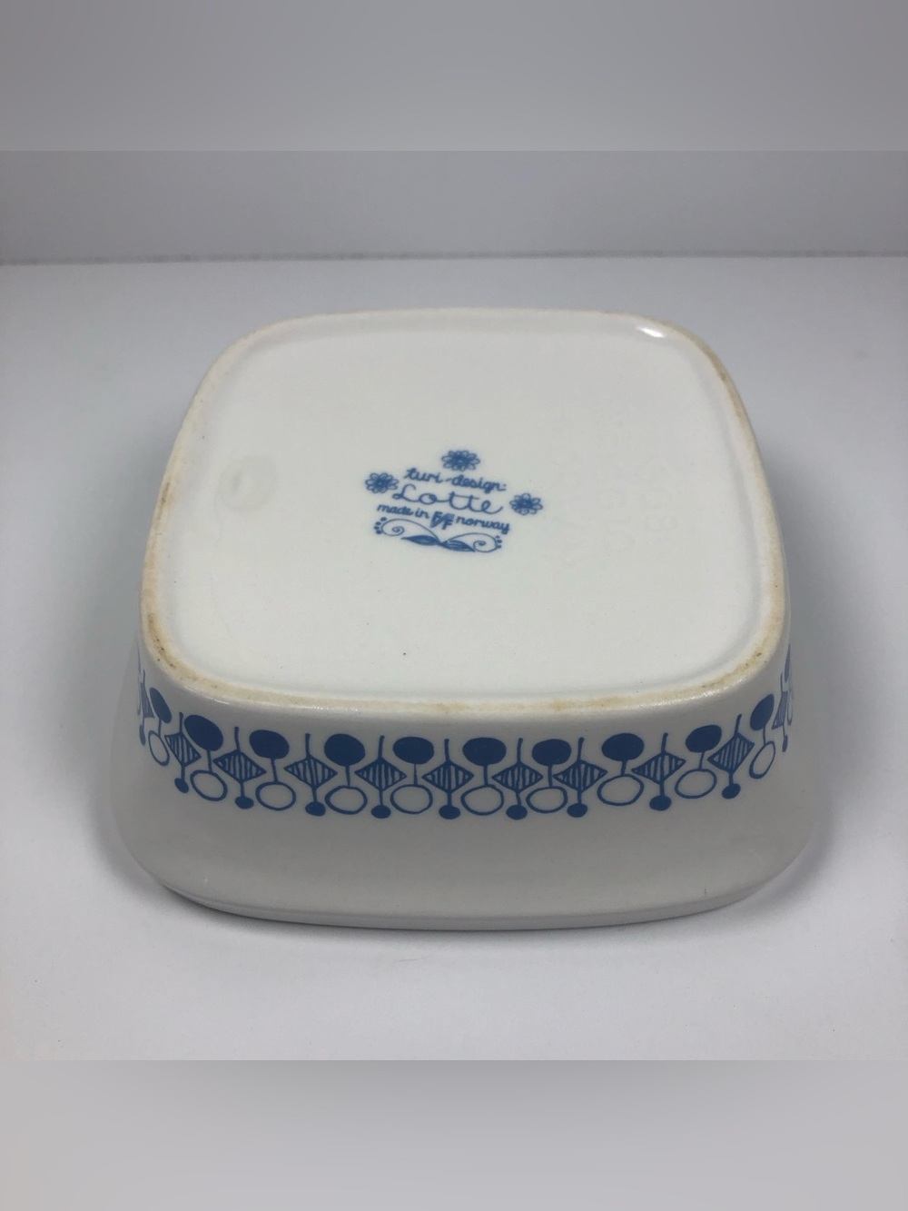 *Rare* Vintage Figgjo Turi "Lotte" covered butter box Norway Mid Century Modern - Picture 5 of 10
